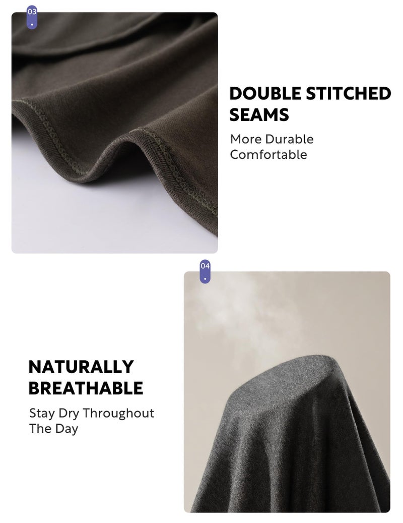 DAVID ARCHY Men's Underwear Briefs Rayon Made from Bamboo Wicking-Moisture Support Pouch Soft Underwear for Men 4 or 7 Pack (L, Dark Gray/Navy Blue) - Image 5